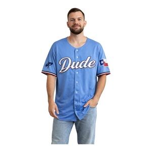 Dude Perfect Texas Rangers Panda #24 Jersey Adult XL 2024 SGA Giveaway Blue MLB